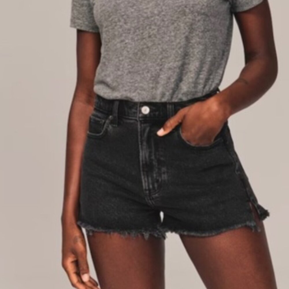 Abercrombie & Fitch Black Jean Shorts